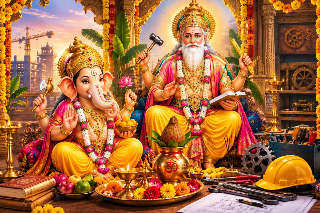 Ganpati Puja with Vishwakarma Puja